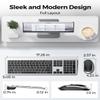 seenda Wireless Keyboard and Mouse Combo Full Size Slim Thin Wireless Keyboard Mouse with On/Off Switch on Both Keyboard and Mouse - (Black and Silver) view 4