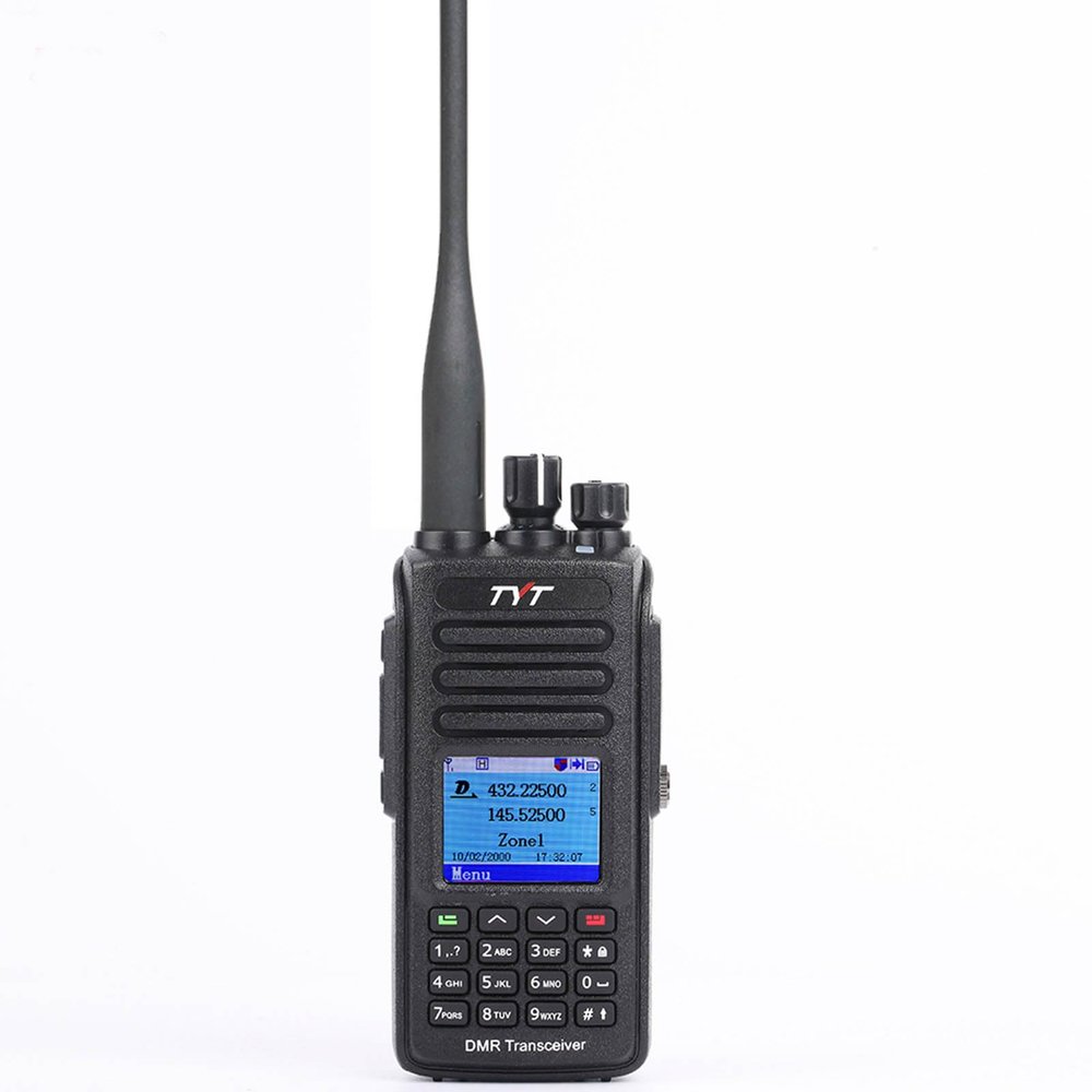 TYT MD-UV390 Dual Band VHF UHF DMR Radio GPS Waterproof Dustproof IP67 Walkie Talkie w/Cable
