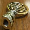 Royal Designs Oriental Happiness Symbol 2.25" Lamp Finial for Lamp Shade, Polished Brass view 2