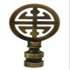 Royal Designs Oriental Happiness Symbol Lamp Finial for Lamp Shade-Antique Brass view 1