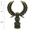 Royal Designs Laurel Wreath Lamp 2.75" Lamp Finial for Lamp Shade, Antique Brass view 3