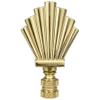 Royal Designs Art Deco Motif 3" Lamp Finial for Lamp Shade, Polished Brass - Set of 2 view 1