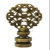 Royal Designs Oval Filigree 2.25" Lamp Finial for Lamp Shade, Antique Brass view 1