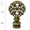 Royal Designs Oval Filigree 2.25" Lamp Finial for Lamp Shade, Antique Brass view 3