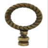 Royal Designs Rope Wreath 2.25" Lamp Finial for Lamp Shade, Antique Brass view 1