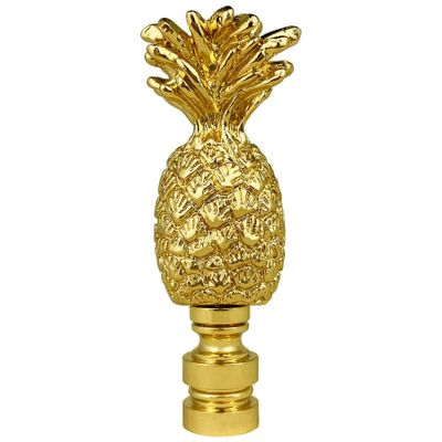 Royal Designs, Inc. Trendy Resort Pineapple 2.75" Lamp Finial (Polished Brass)