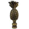 Royal Designs Trendy Resort Pineapple 2.75" Lamp Finial for Lamp Shade, Antique Brass view 1