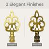 Royal Designs, Inc. Open Filigree Motif Lamp Finial for Lamp Shade, F-5014AB-2, Antique Brass, Pack of 2 view 4