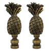 Royal Designs Trendy Resort Pineapple 2.75" Lamp Finial for Lamp Shade, Antique Brass - Set of 2 view 1