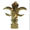 Royal Designs Fleur De Lis 3.25" Lamp Finial for Lamp Shade, Polished Brass view 1