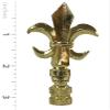Royal Designs Fleur De Lis 3.25" Lamp Finial for Lamp Shade, Polished Brass view 3