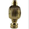 Royal Designs Button Lamp Finial for Lamp Shade, 2.5 Inch High, Polished Brass view 1