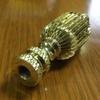 Royal Designs Button Lamp Finial for Lamp Shade, 2.5 Inch High, Polished Brass view 2