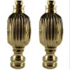 Royal Designs Button Lamp Finial for Lamp Shade, 2.5 Inch High, Polished Brass - Set of 2 view 1