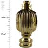 Royal Designs Button Lamp Finial for Lamp Shade, 2.5 Inch High, Polished Brass - Set of 2 view 3