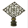 Royal Designs Diamond Floral Filigree 3" Lamp Finial for Lamp Shade, Antique Brass view 1