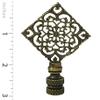 Royal Designs Diamond Floral Filigree 3" Lamp Finial for Lamp Shade, Antique Brass - Set of 2 view 3