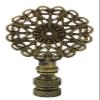 Royal Designs Scalloped Filigree 2.62" Lamp Finial for Lamp Shade, Antique Brass view 1
