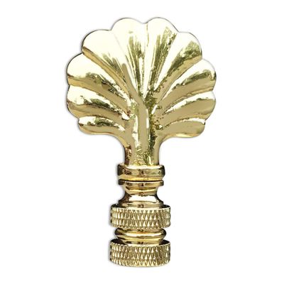 Royal Designs, Inc. Seashell 2.25" Lamp Finial for Lamp Shade, Polished Brass