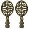 Royal Designs Mandala Filigree 2.5" Lamp Finial for Lamp Shade, Antique Brass - Set of 2 view 1