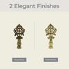 Royal Designs Vintage Key Design 3.25" Lamp Finial for Lamp Shade (Polished Brass) - Single view 3