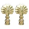 Royal Designs, Inc. F-5018PB-2 Seashell Lamp Finial For Lamp Shade, Polished Brass view 1