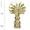 Royal Designs, Inc. F-5018PB-2 Seashell Lamp Finial For Lamp Shade, Polished Brass view 3