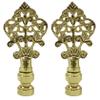 Royal Designs Vintage Key Design 3.25" Lamp Finial for Lamp Shade, Polished Brass - Set of 2 view 1
