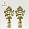 Royal Designs Vintage Key Design 3.25" Lamp Finial for Lamp Shade, Polished Brass - Set of 2 view 2
