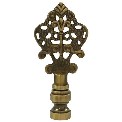 Royal Designs Vintage Key Design Lamp Finial for Lamp Shade- Antique Brass