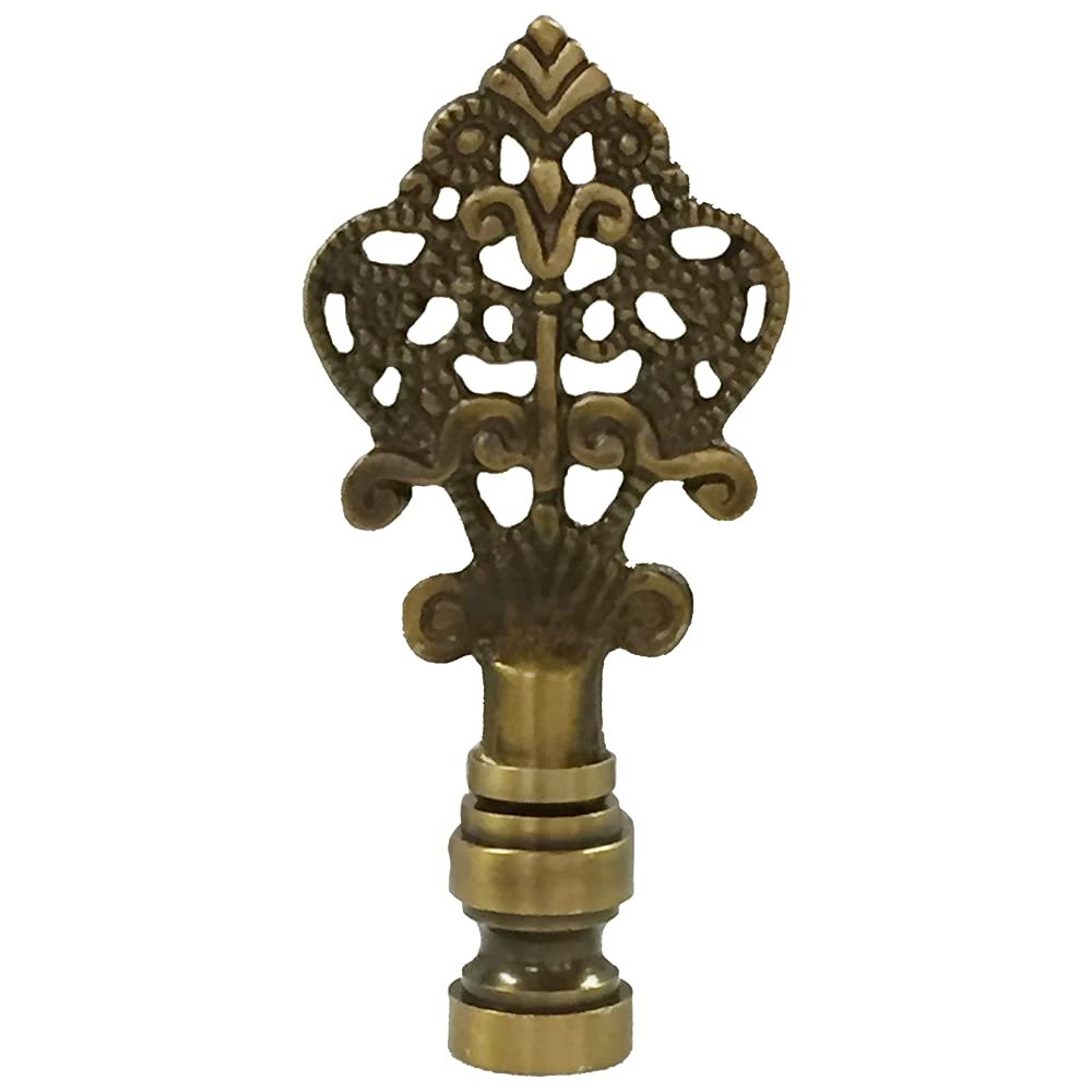 Royal Designs Vintage Key Design Lamp Finial for Lamp Shade- Antique Brass