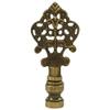 Royal Designs Vintage Key Design Lamp Finial for Lamp Shade- Antique Brass view 1