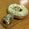 Royal Designs Good Fortune Oriental Motif 3.5" Lamp Finial for Lamp Shade, Polished Brass view 2