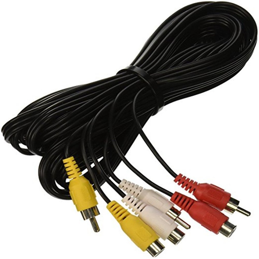 MXXGMYJ MagicW 10ft 3 Rca Male to 3 Rca Female Audio Video Extension Cable 3RCA Male to Female Audio Composite Extension Video Cable DVD AV TV UK
