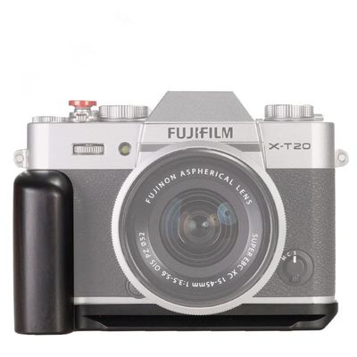 WEPOTO X-T30 III/X-T30 II/X-T30/X-T20Handgrip L-Shape Grip with Quick Release Plate for Arca, Wood Side Handle, for Fujifilm Camera -GP-XT20 -B