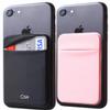 CA+ Phone Wallet Card Holder for Phone Case Sleeves Stick On Wallet for Cell Phone Card Holder Durable Adhesive Sticker ID Credit Card Holder for Back of Phone (Black + RoseGgold) view 1