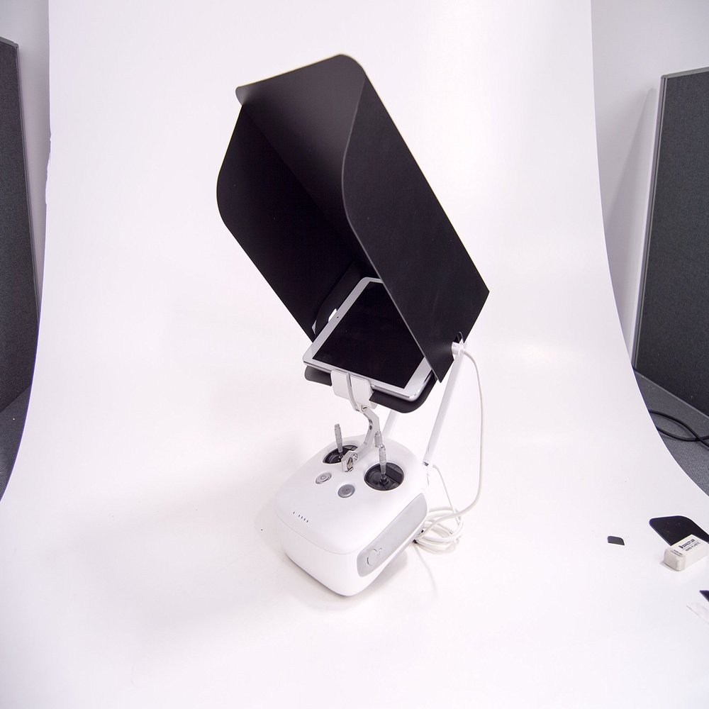 'Black'- Drone Shade/Controller Hood for Tablets- Perfect for Ipad Mini & Majority of Small Form Factor Tablets- for Perfectly Clear Display
