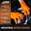 EPPCO TigerGrip 8-Mil Nitrile Glove Disposable Powder, Latex Free Textured Superior Grip Orange Gloves, XL, Box of 100 view 3