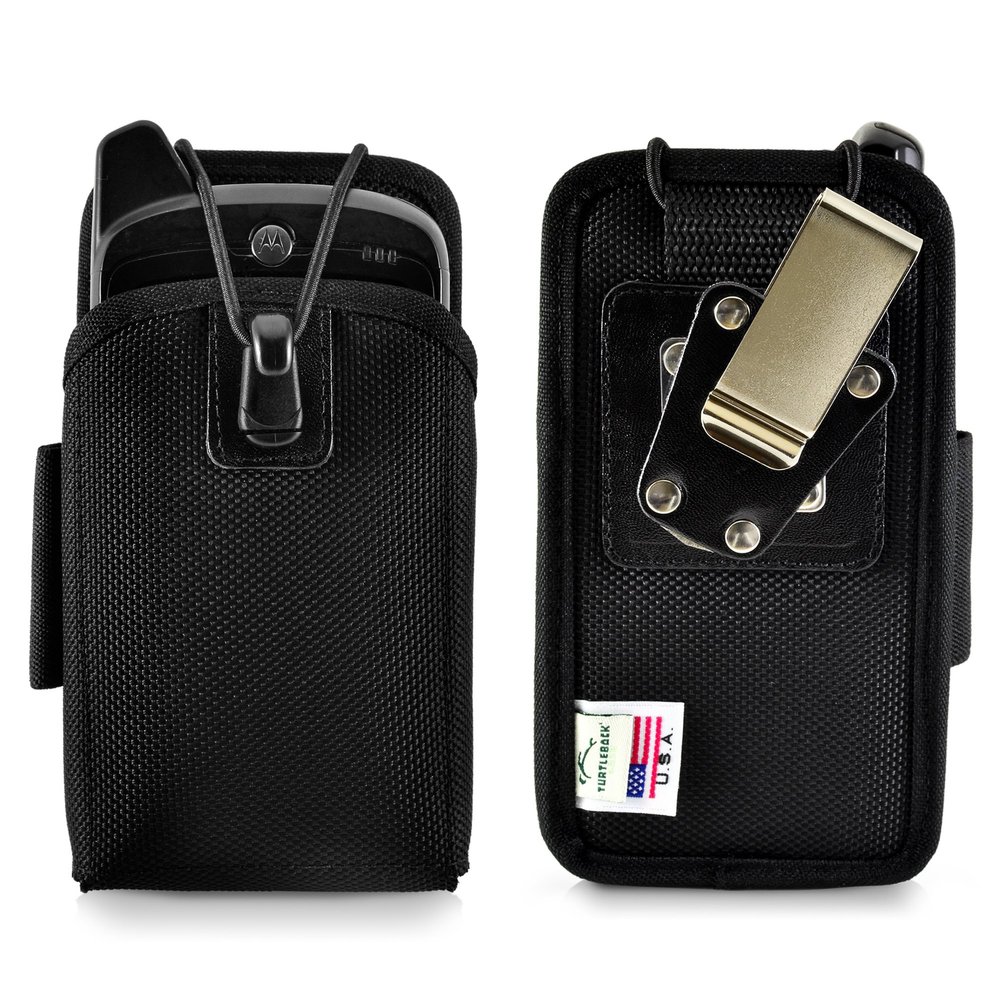 Turtleback Mobile Computer Case Made for Zebra Motorola MC55 Touch Computer MC55EO Nylon Holster, 2 Belt Clips (Metal Clip & Belt Loop) Mobile Scanner Holder Fits Devices 6 1/4" X 3 1/8" X 1 3/8"
