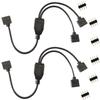 TronicsPros 2pcs 4 Pin RGB LED Strip Splitter Cable 2 Way 1 to 2 Splitter Connector SMD 5050 3528 2835 RGB LED Tape Ribbon Splitter- 12inch, Black view 1