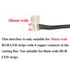 TronicsPros 10pcs RGB 5050 LED Strip Connector 4 Pin LED Tape Connector LED Ribbon Jumper LED Adapter Cable to Connect 10mm Wide RGB 5050 LED Strip to LED Controller or LED Strip, 17cm/6.7in Long view 3