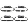 TronicsPros 4pcs LED Strip Light Inline On/Off Switch Cable DC Jack 5.5x2.1mm Male to Female Connector, DC Jack Switch, LED Tape Connector, 12V Inline Rocker Switch DC Power Adapter Connector, 12inch view 1