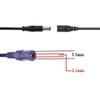 TronicsPros 4pcs LED Strip Light Inline On/Off Switch Cable DC Jack 5.5x2.1mm Male to Female Connector, DC Jack Switch, LED Tape Connector, 12V Inline Rocker Switch DC Power Adapter Connector, 12inch view 3