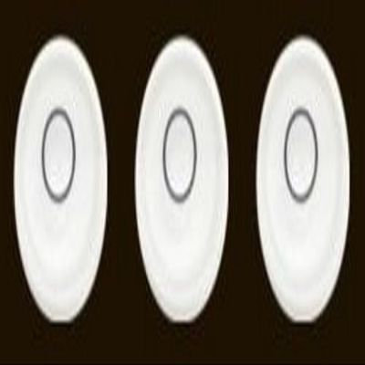 Three 24mm x 10mm Disc Bubble Spirit Level Round Circular Circle White NEW