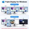 USB C Docking Station Dual Monitor, 9 in 1 Triple Display Docking Station to Dual HDMI Adapter Displayport SD TF Card Reader 2USB 2.0, 1 USB 3.0, 100W PD for USB C Thunderbolt 3/4 Laptops view 3
