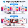 USB C Docking Station Dual Monitor, 9 in 1 Triple Display Docking Station to Dual HDMI Adapter Displayport SD TF Card Reader 2USB 2.0, 1 USB 3.0, 100W PD for USB C Thunderbolt 3/4 Laptops view 4