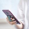Sinjimoru Phone Grip Card Holder with Flap, Phone Wallet Stick on, Black view 2