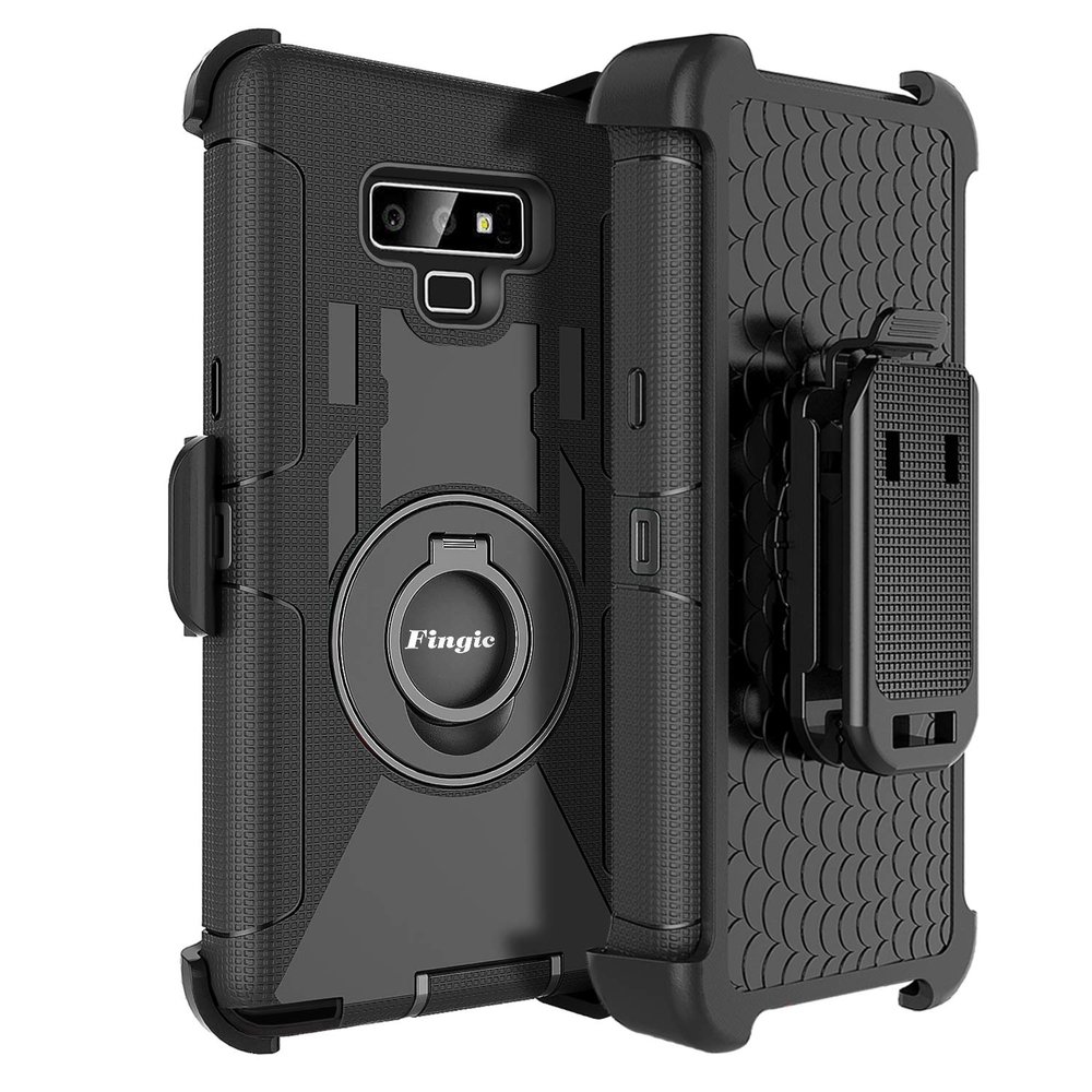 Fingic for Samsung Note 9 Case for Men, 4 in1 Protective Hybrid Case Cover