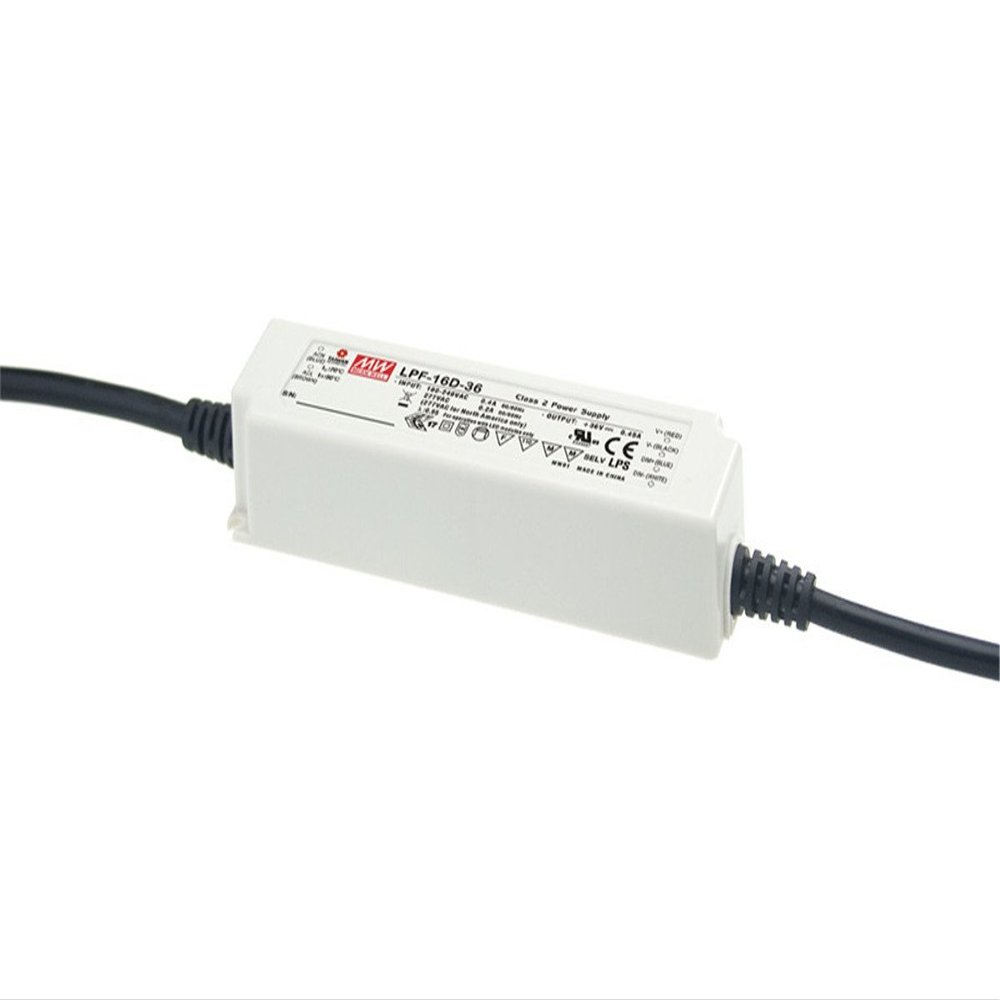 MW Mean Well LPF-16D-20 20V 0.8A 16W Single Output Switching with PFC LED Power Supply
