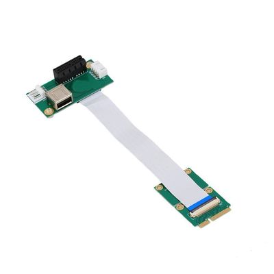 Mini PCI-E to PCI-E Express 1X Extension Cord Adapter Card with USB Riser Card